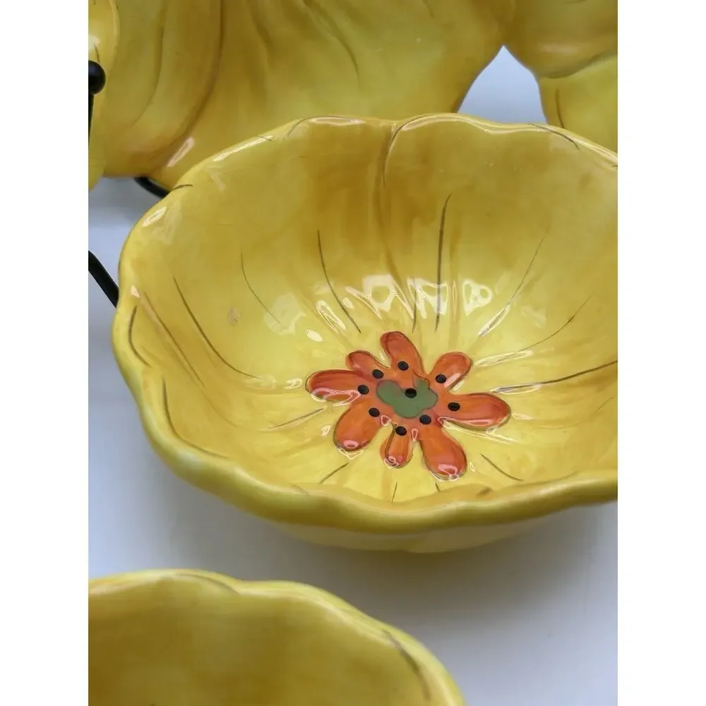 3 Pier One Import Bowls. Grace Pattern Exclusive To Pier One.